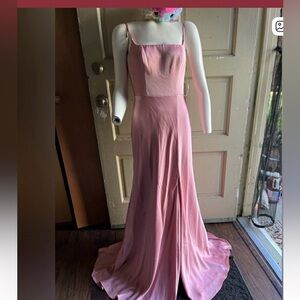 Azazie Blush Pink Maxi Dress